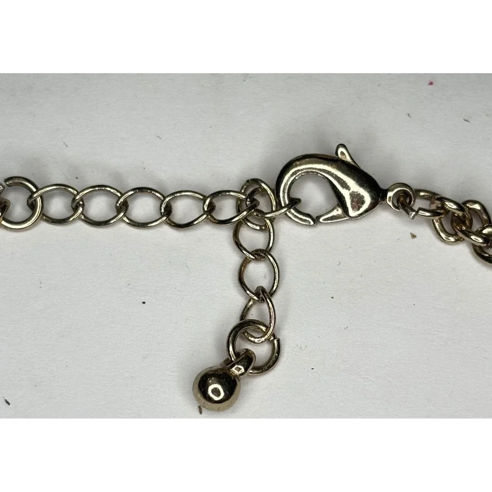 Raven Bird Charm Bracelet Silver Tone Adjustable 7.5-9
